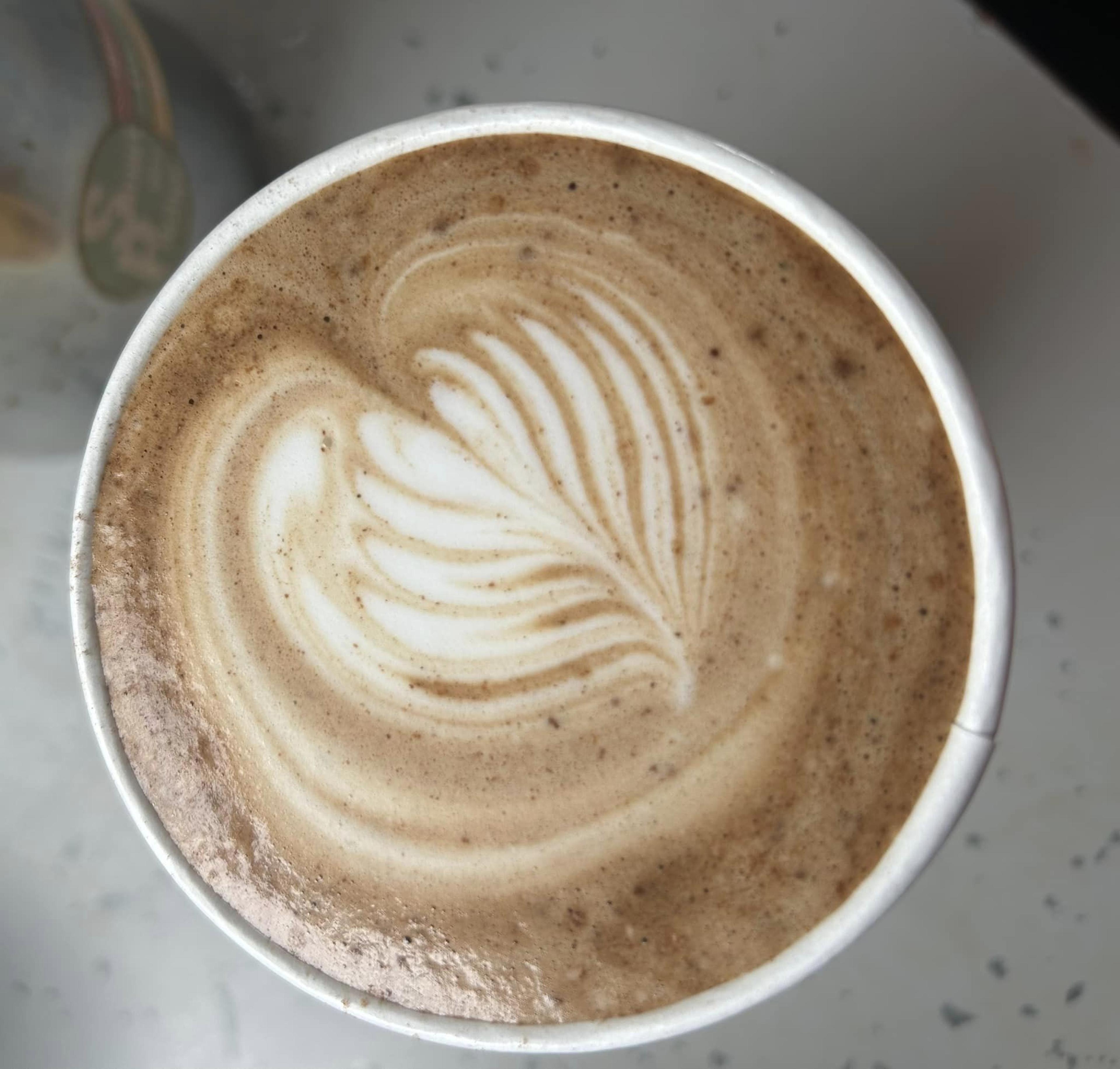 A beautiful Bean Around the Block latte.