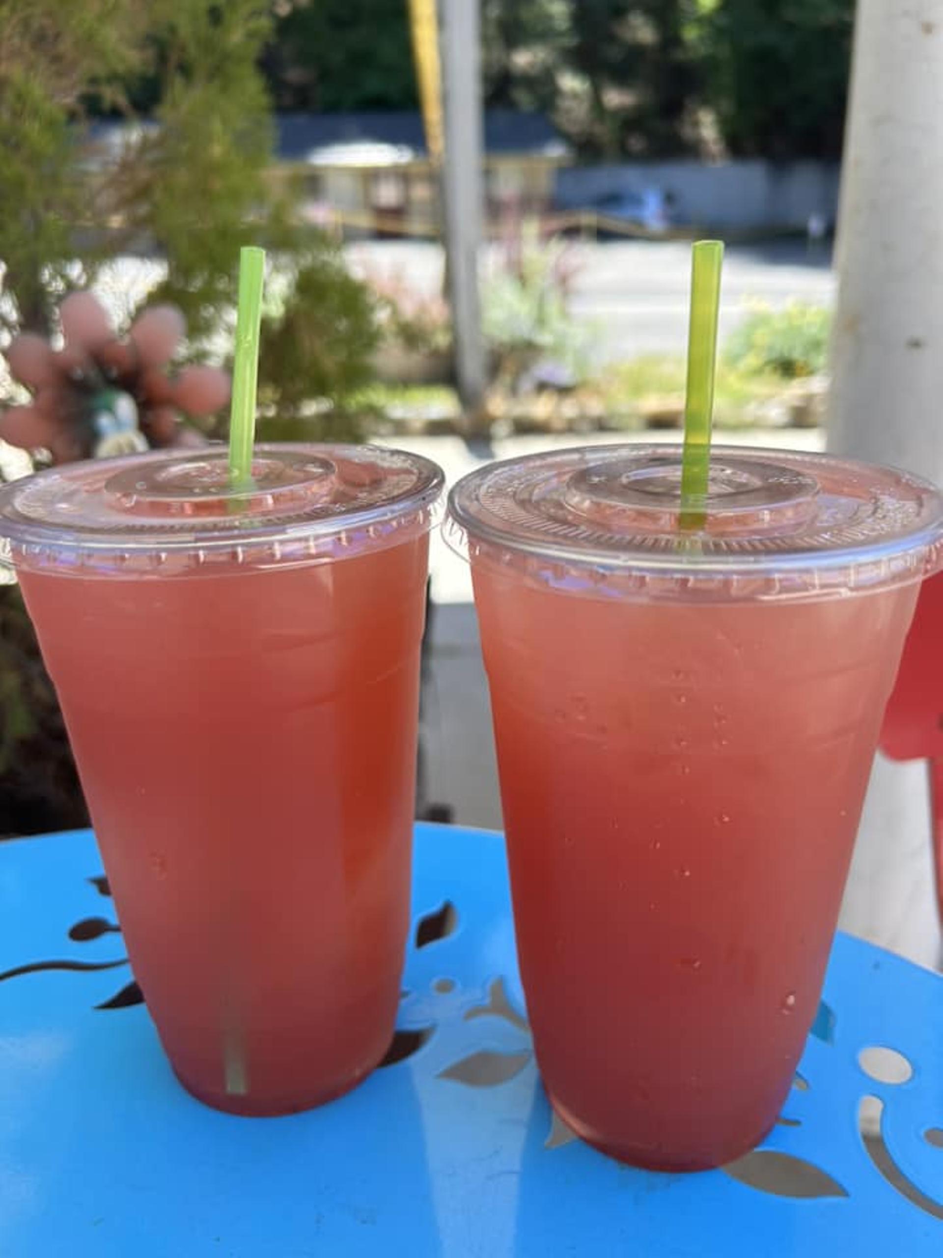 A pair of yummy cold drinks from Bean Around the Block.